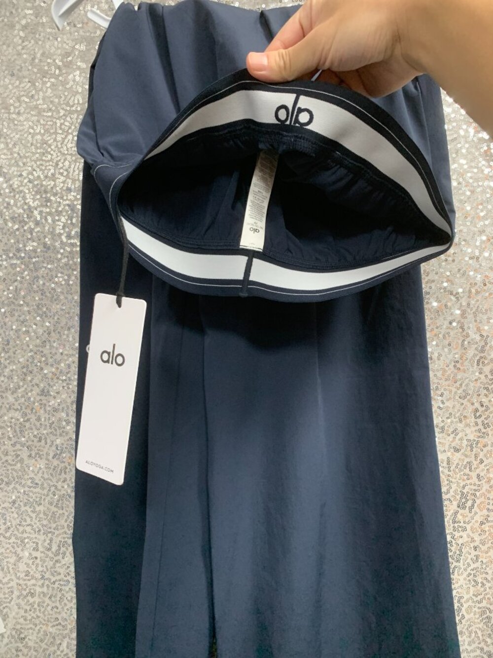 Brand New Navy ALO Yoga Relaxed Trouser🌊Women's Suit Up Regular 30" Inseam - Picture 5 of 11